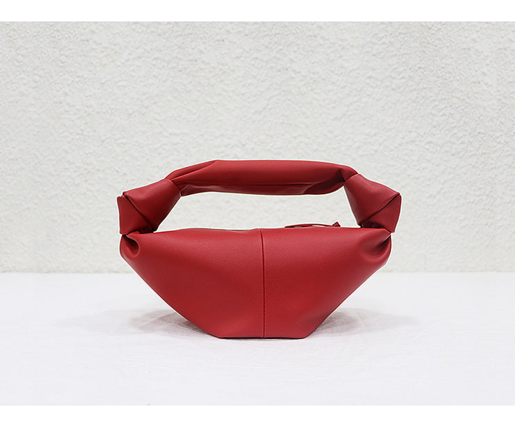 Women Colorful Cloud Dumpling Bag Soft Leather Handbag