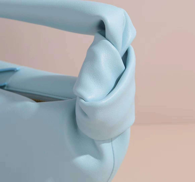 Women Colorful Cloud Dumpling Bag Soft Leather Handbag