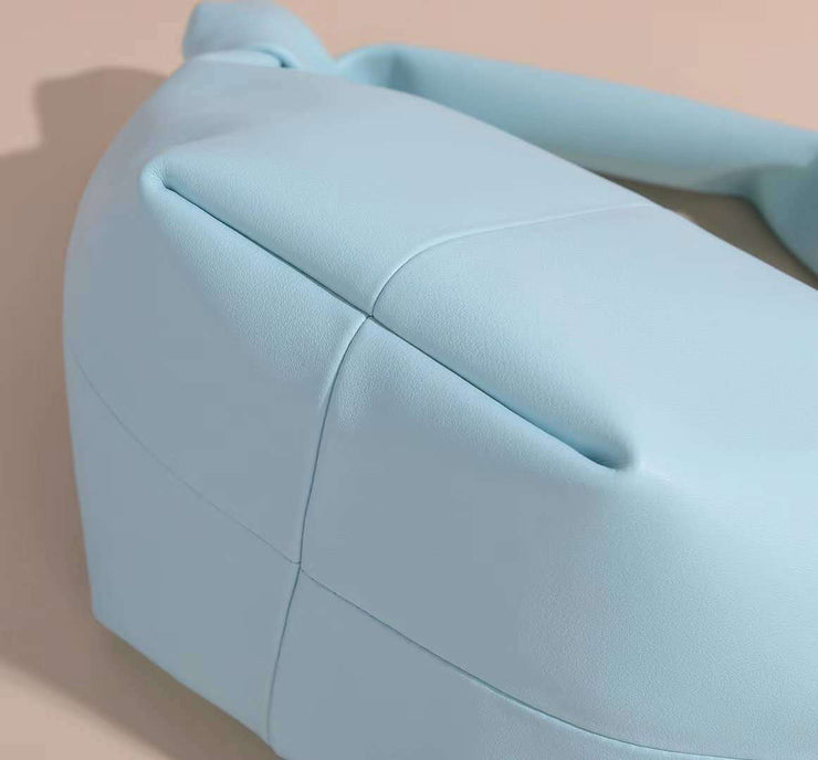 Women Colorful Cloud Dumpling Bag Soft Leather Handbag