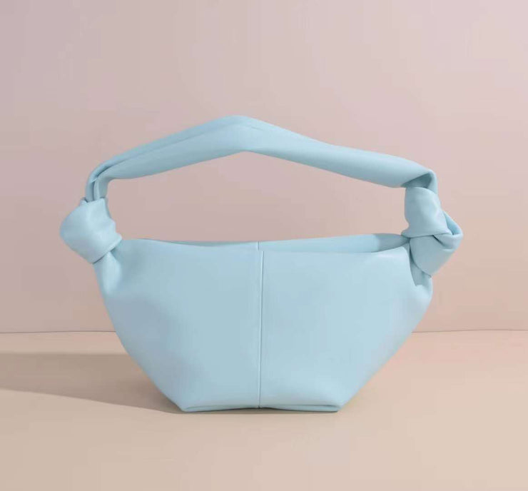 Women Colorful Cloud Dumpling Bag Soft Leather Handbag