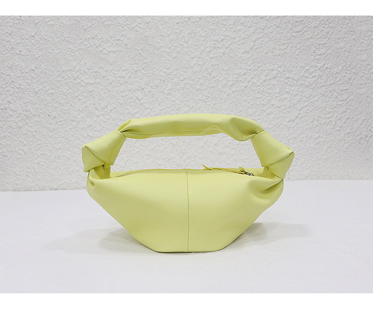 Women Colorful Cloud Dumpling Bag Soft Leather Handbag