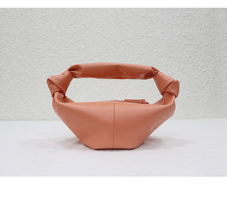 Women Colorful Cloud Dumpling Bag Soft Leather Handbag