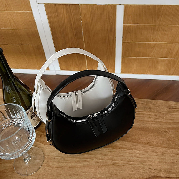 Handbag Crescent Metal Buckle Small Round Bag Women